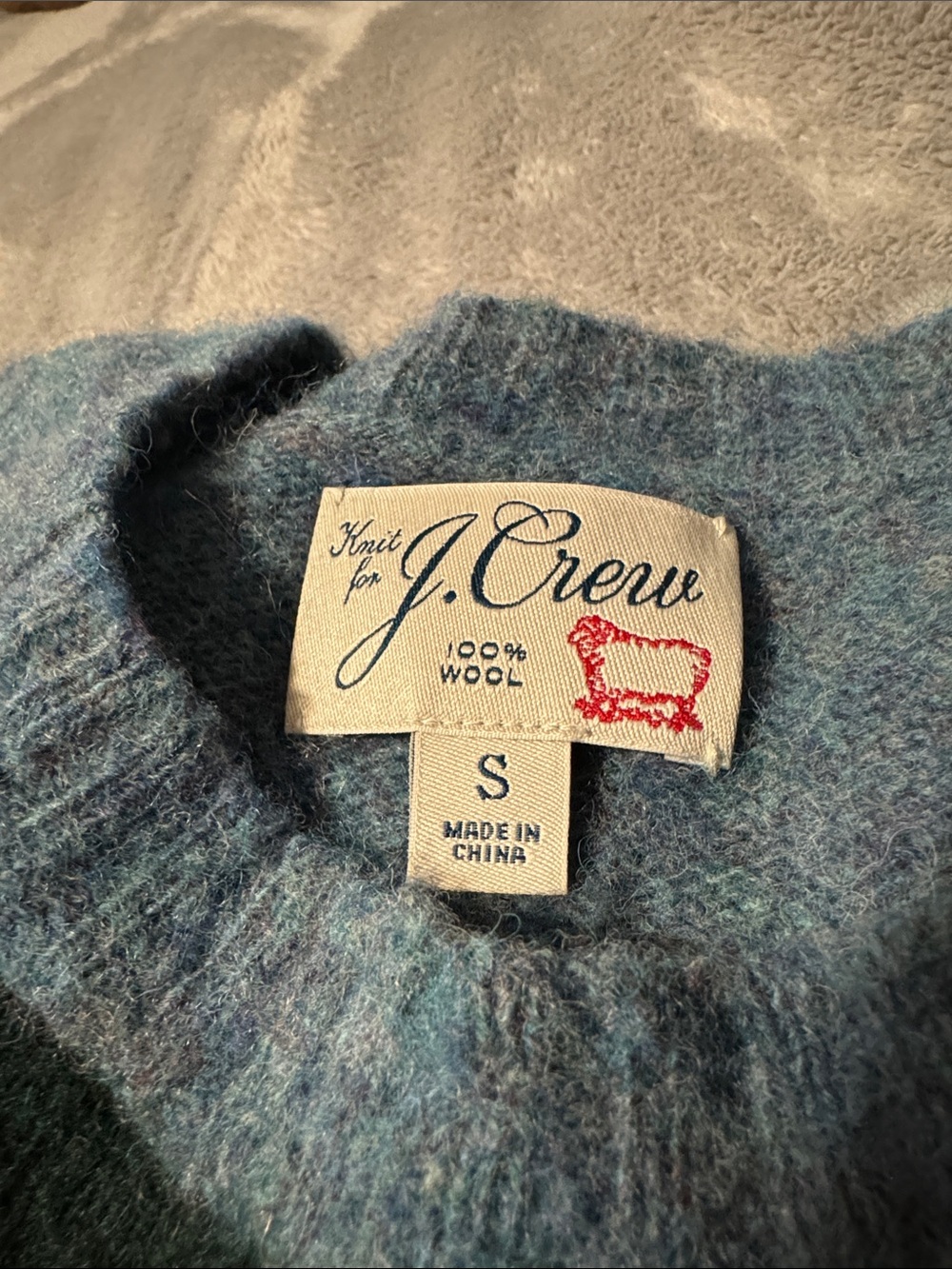 J. Crew Men’s Blue, Green & Yellow Striped Crewneck Sweater - Picture 2 of 4